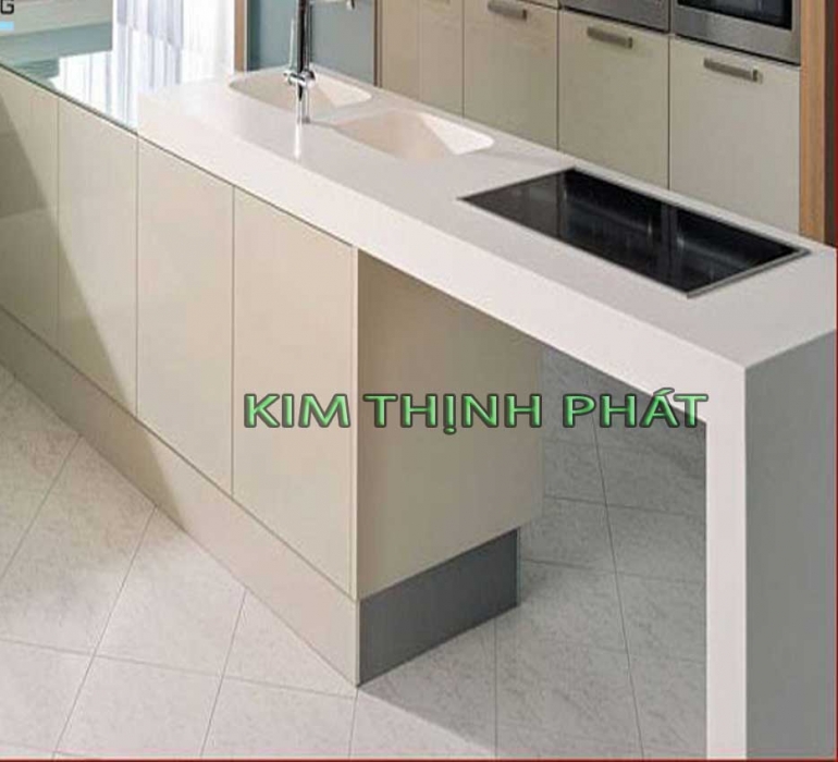 Bếp đá hoa cương rẻ màu trắng không trầy không thấm Bếp đá hoa cương rẻ màu trắng không trầy không thấm