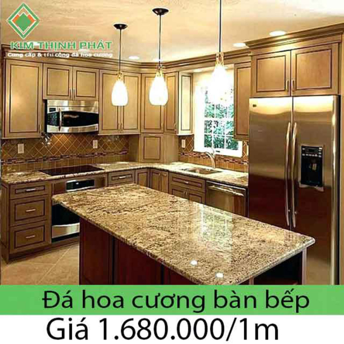Bếp đá hoa cương hoa văn tân cổ điển giá rẻ Bếp đá hoa cương hoa văn tân cổ điển giá rẻ