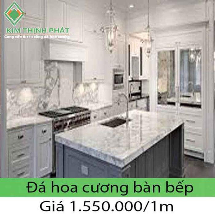 Mẫu bếp đá hoa cương hoa văn trắng tự nhiên giá rẻ nhất Mẫu bếp đá hoa cương hoa văn trắng tự nhiên giá rẻ nhất