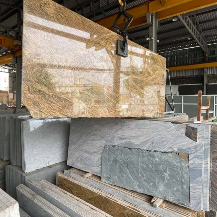 Đá hoa cương vàng những đường vân xen kẽ nhau tự do Đá hoa cương vàng những đường vân xen kẽ nhau tự do